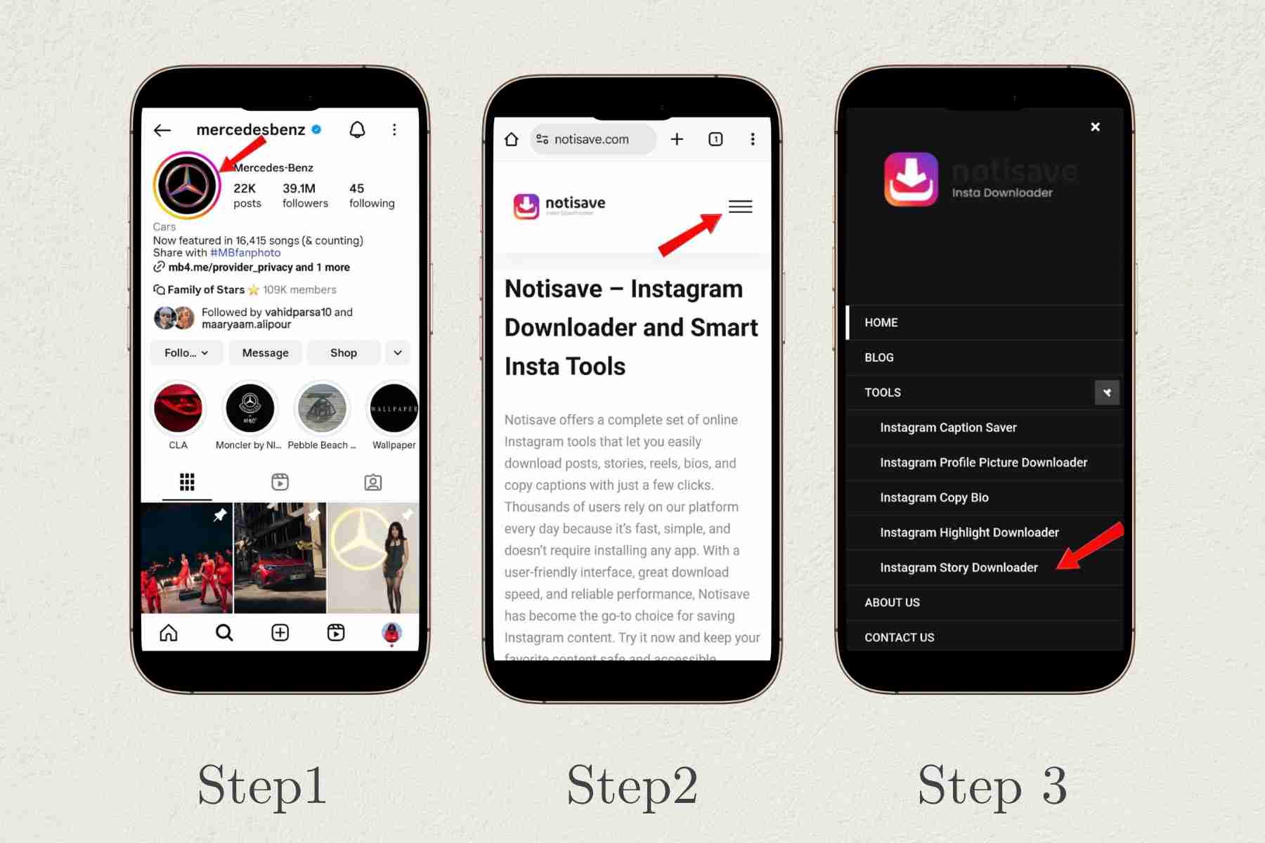Step 1 - Copy Instagram Profile Link