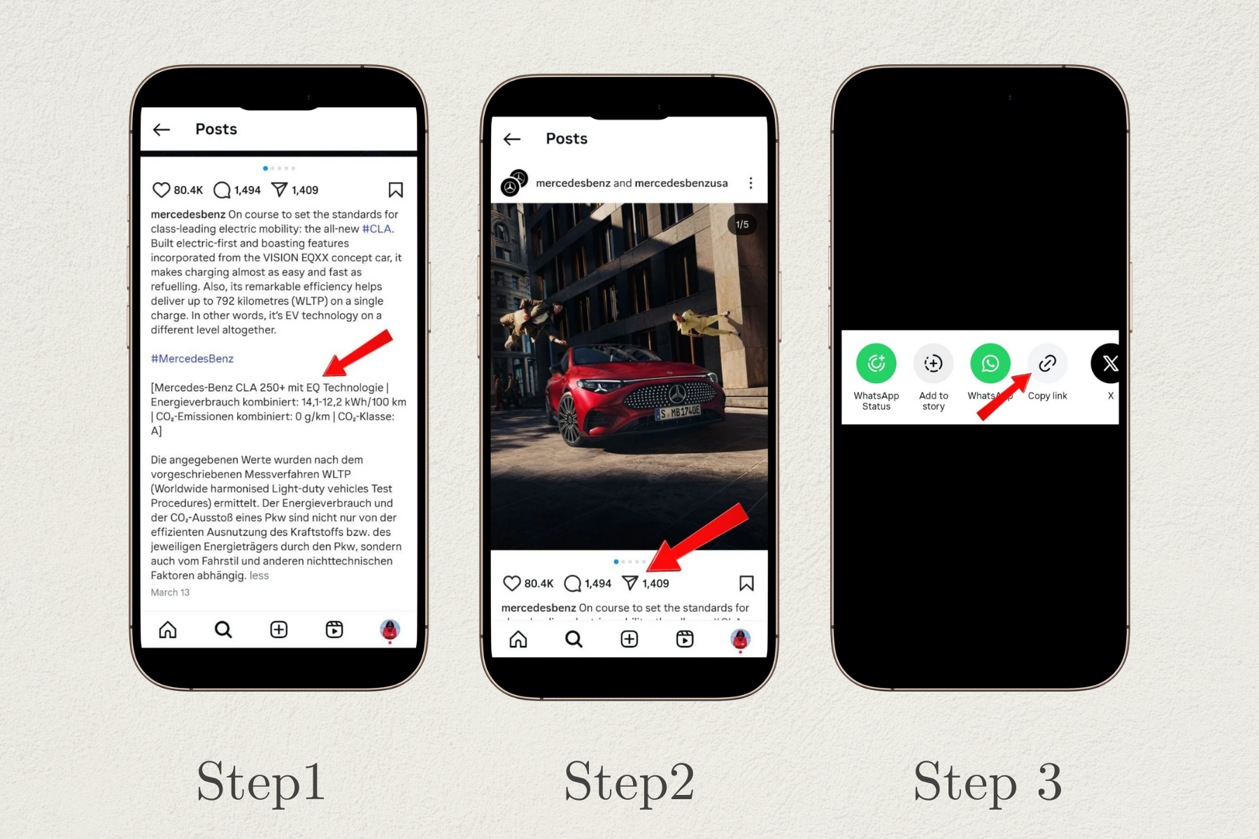 Step 1 - Copy Instagram Link