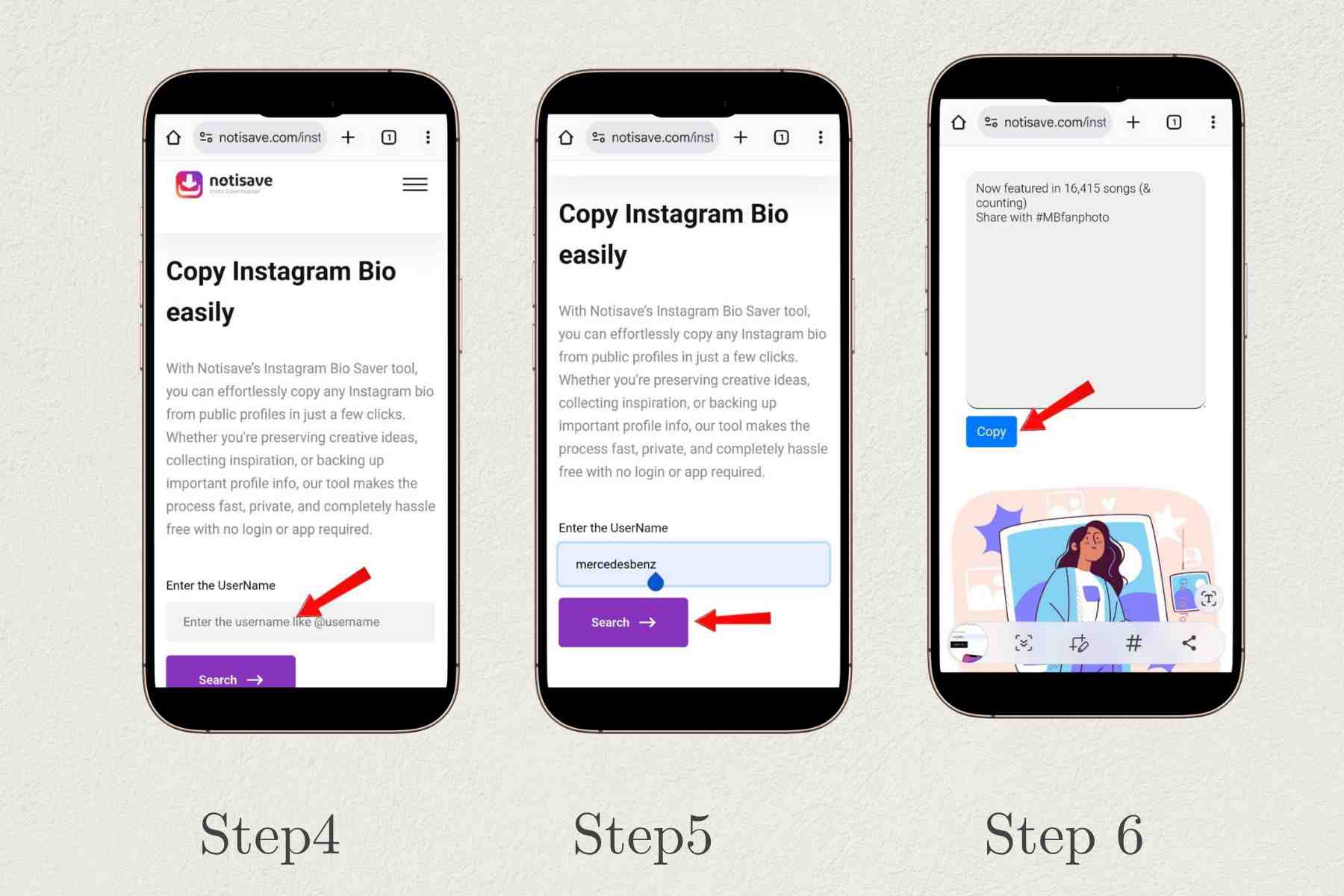 Step 2 - Paste on Notisave