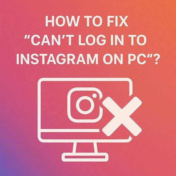 How to Fix “Can't Log in to Instagram on PC”?